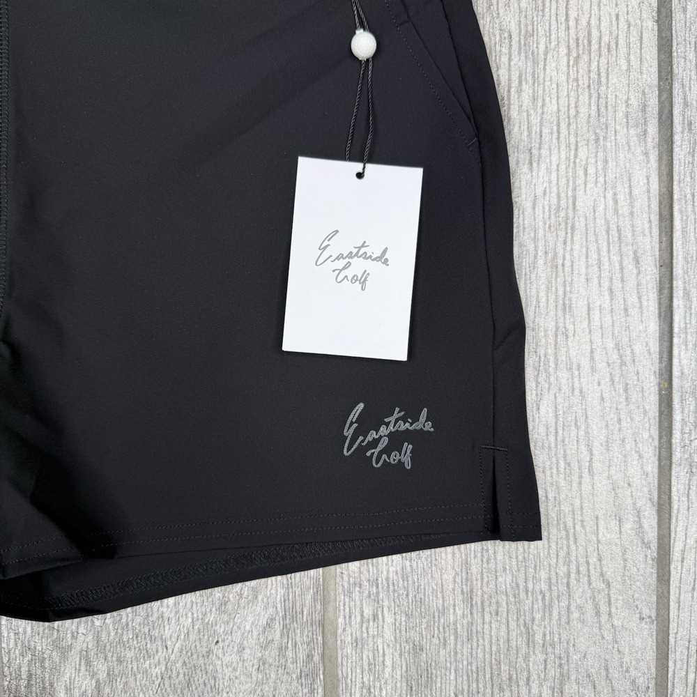 Eastside Golf Hi Waist Active Shorts Nwt Logo Gym Womens Pockets Black Egws5015 — image 2 of 8